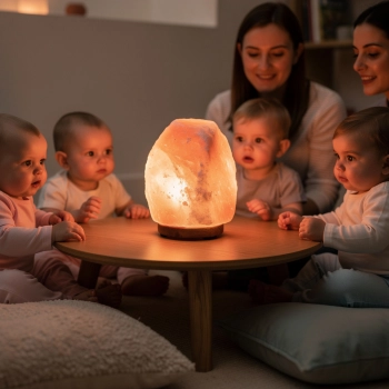 Lampa solna czerwona SÓL HIMALAJSKA  z KOPALNI waga 5-6 kg dla niemowlaków